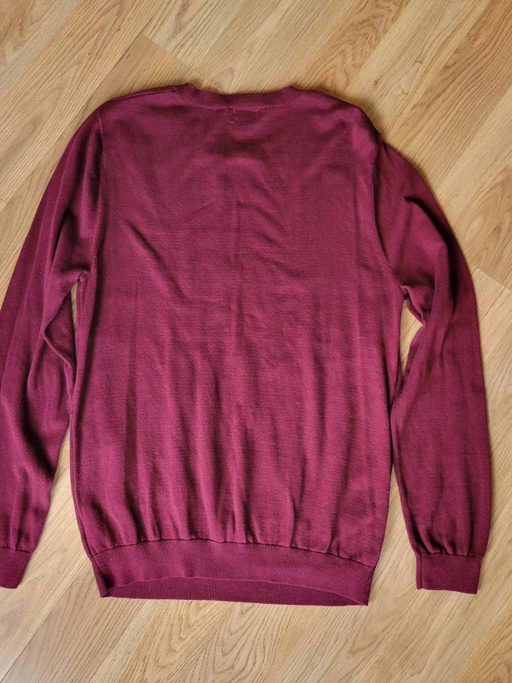 Mossimo Supply Co. Burgundy Holiday 'Happy Elfin' Sweater with Green Elf